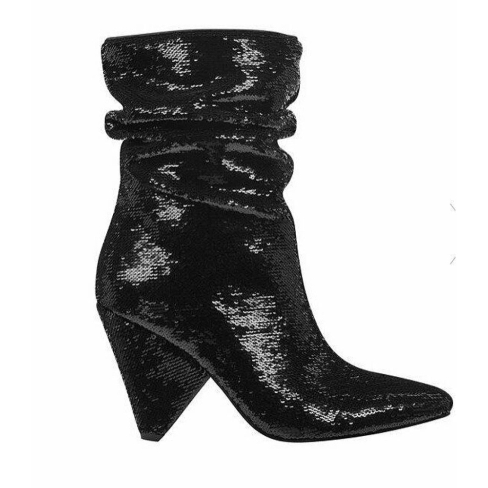 Guess black sequin  Slouchy booties size 7.5 - Picture 2 of 7